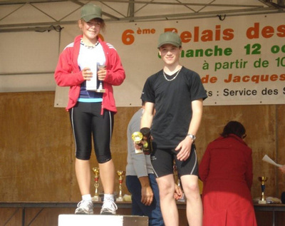 Le podium de Sandrine et Thibaut