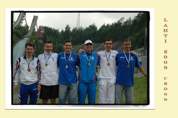 Le podium avec les italiens