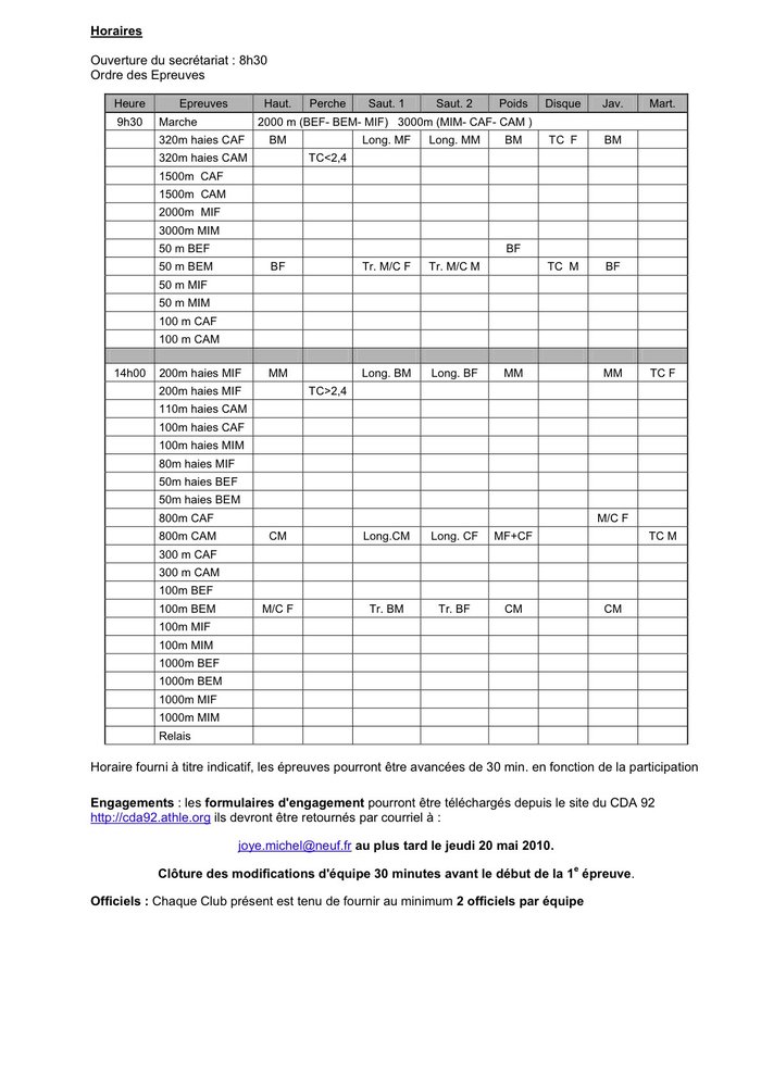Equipe Athlé Jeune Equipe Athlé Jeune