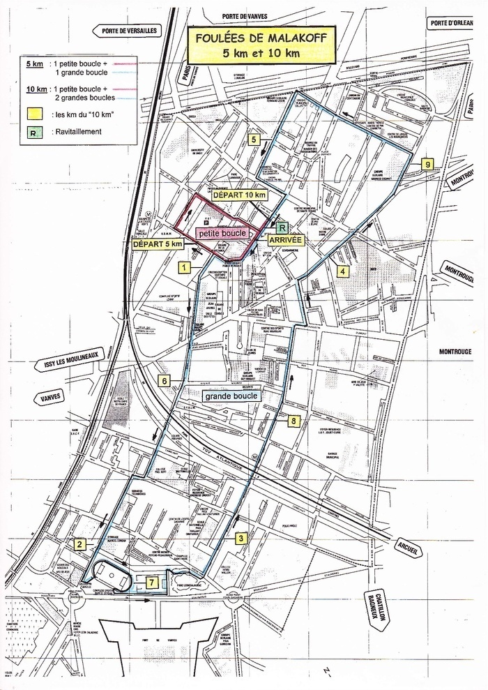 Plan du Parcours des Foulées de Malakoff 2011 Plan du Parcours des Foulées de Malakoff 2011