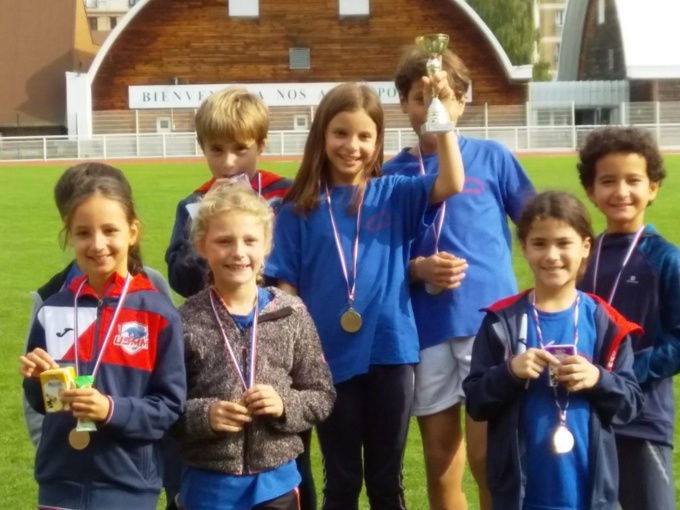 L'équipe poussine A sur le podium