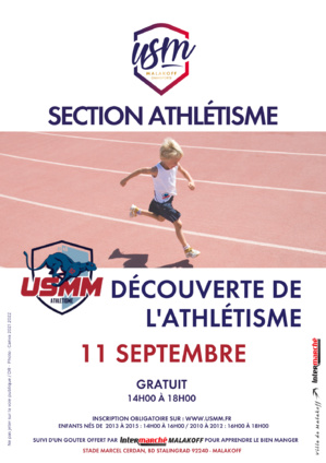 Journée découverte de l'athlétisme du 11 septembre 2021 Journée découverte de l'athlétisme du 11 septembre 2021
