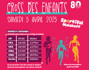 Règlement du Cross des enfants 2025 Règlement du Cross des enfants 2025