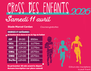 Résultats du cross des enfants 2026