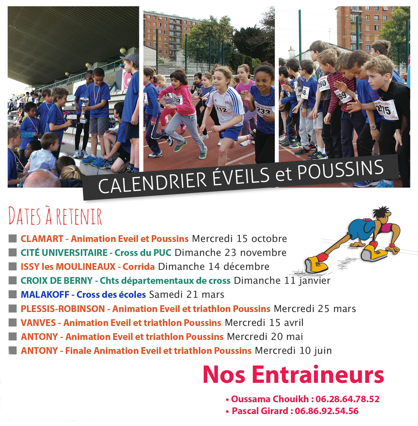 Calendrier Éveils et Poussins