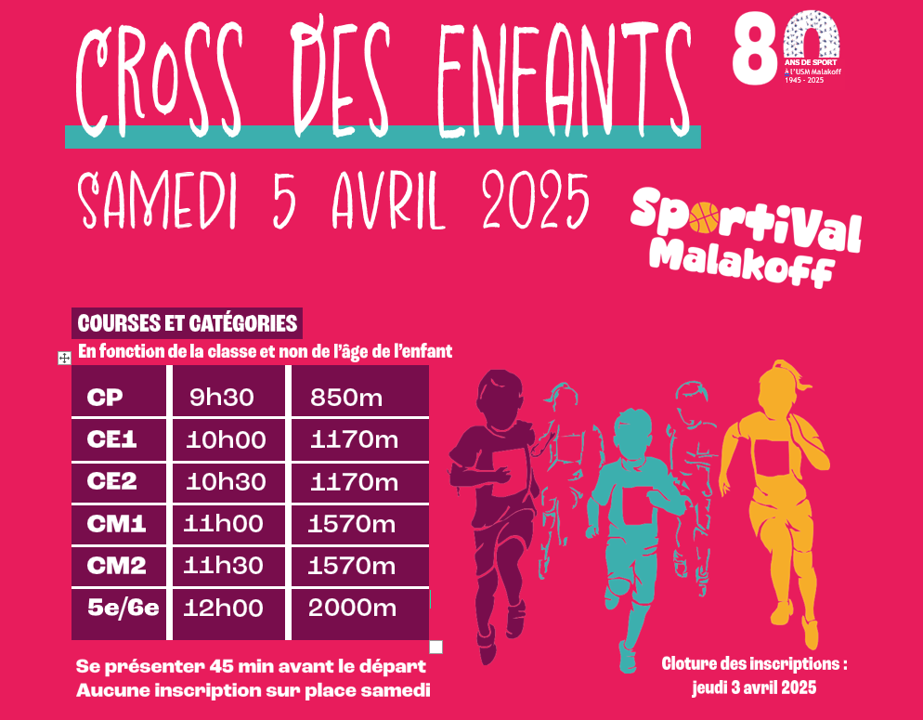 Règlement du Cross des enfants 2025 Règlement du Cross des enfants 2025